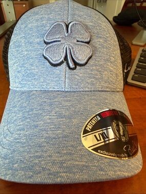 Black Clover Men's Light Blue Clover Patch Golf Hat
